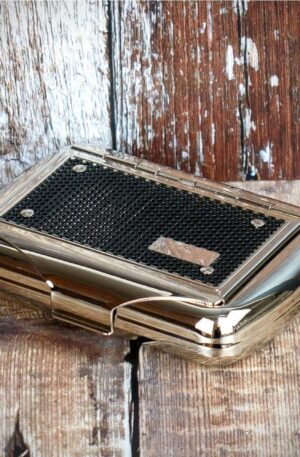 Tobacco Tin with Paper Holder – Mesh Finish